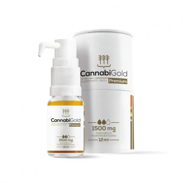 CannabiGold Cannabigold Premium 1500mg (CBD Oil with phytocannabinoids) 12ml