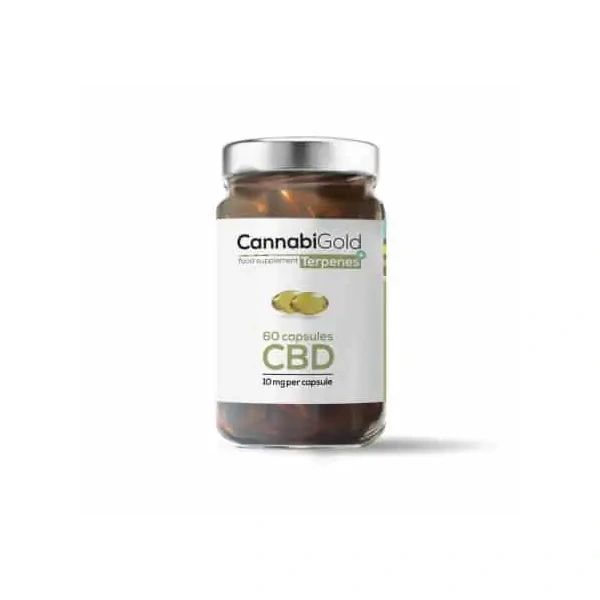 CannabiGold Terpenes+ CBD 10 mg 60 capsules vegan