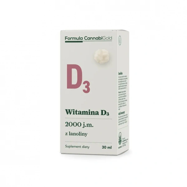 CannabiGold Witamina D3 z Lanoliny 2000 j.m. (Vitamin D3 from Lanolin) 30ml