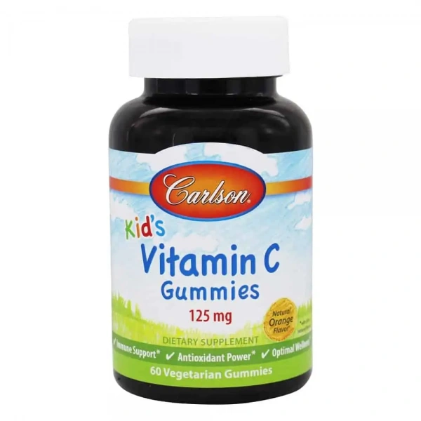 CARLSON LABS Kid's Vitamin C Gummies (Vitamin C for children and adults) 60 Vegetarian Gels