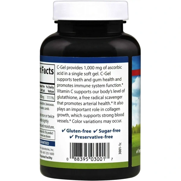 CARLSON LABS C-Gel (Vitamin C, Immunity) 100 Gel capsules