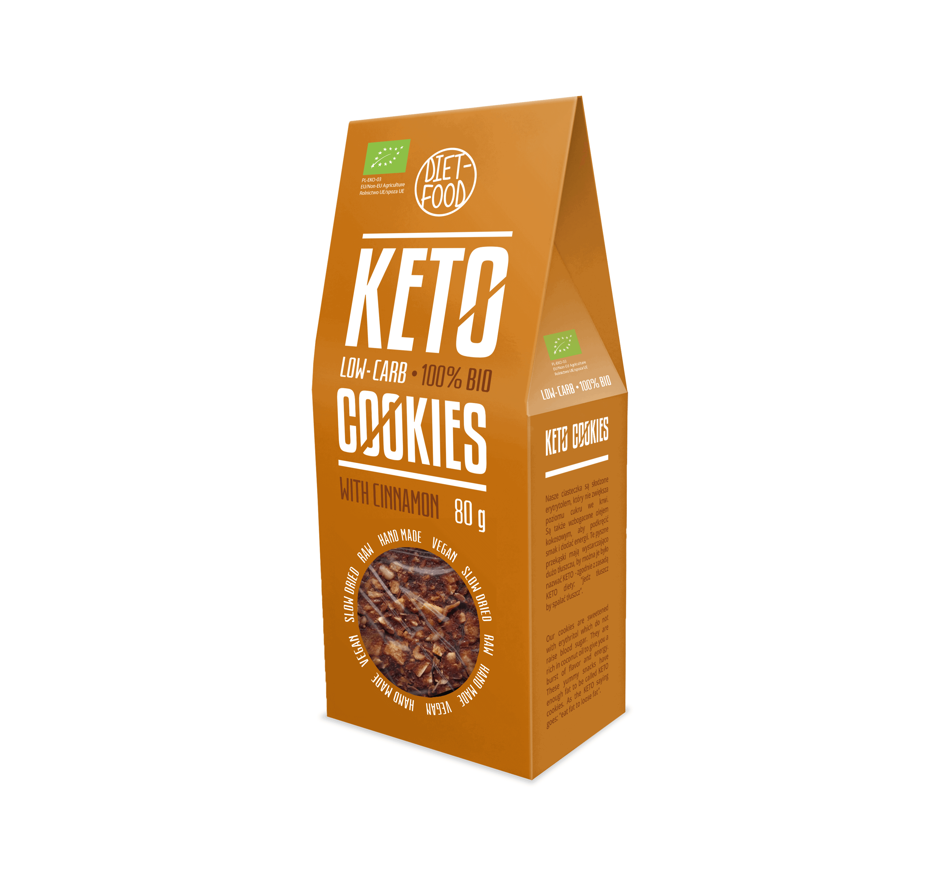 DIET-FOOD KETO Friendly Bio Ciasteczka keto z cynamonem 80g