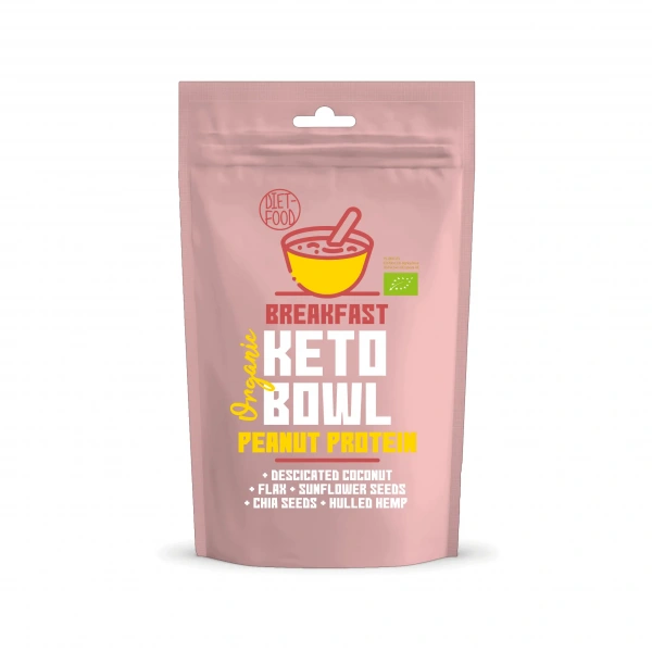 DIET-FOOD BIO Keto Bowl (Owsianka Ekologiczna) 200g Peanut protein
