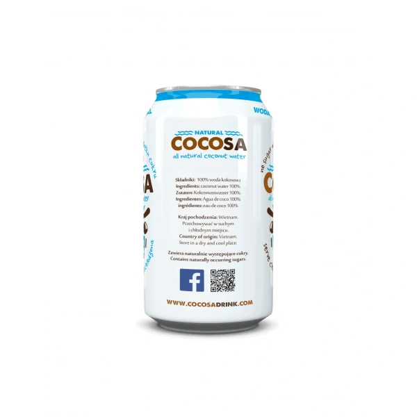 DIET FOOD COCOSA Woda Kokosowa (Niegazowana) 330ml