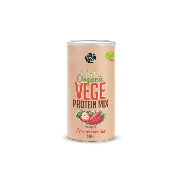 DIET-FOOD Organic Vege Protein Mix 500g Strawberry
