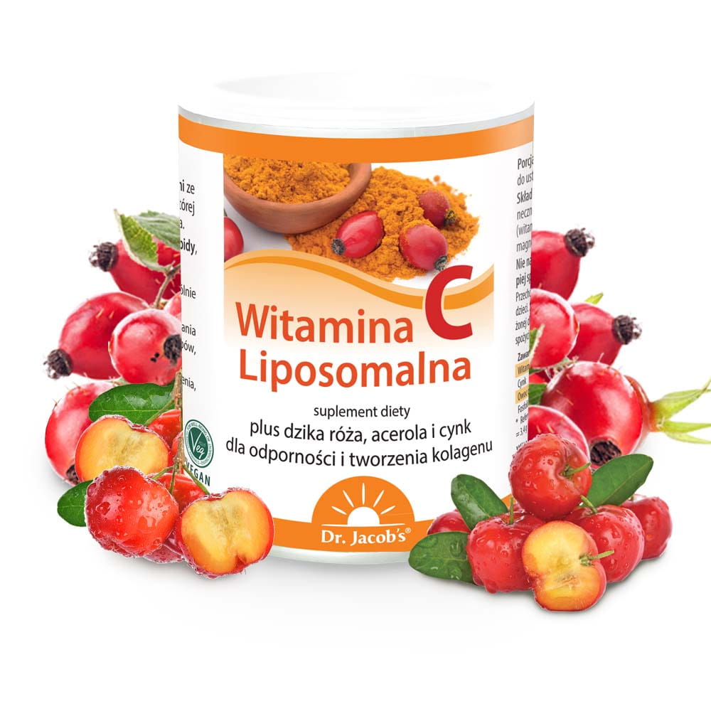 DR. JACOBS Witamina C Liposomalna (Liposomalna WITAMINA C, Odporność, Z Dzikiej Róży) 150g