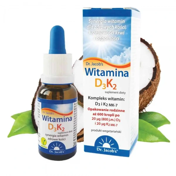 DR. JACOBS Vitamin D3K2 vegetarian (Immunity, for bone teeth and muscles) 20ml