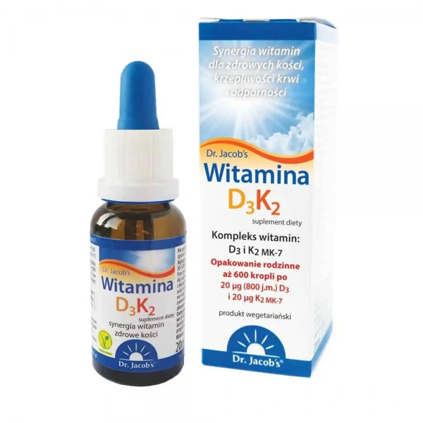 DR. JACOBS Vitamin D3K2 vegetarian (Immunity, for bone teeth and muscles) 20ml