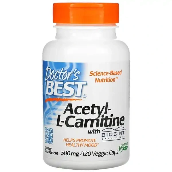Doctor's Best Acetyl-L-Carnitine with Biosint Carnitines 500mg 120 Vegetarian Capsules