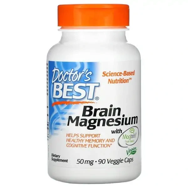 Doctor's Best Brain Magnesium with Magtein 50mg 90 Vegetarian Capsules