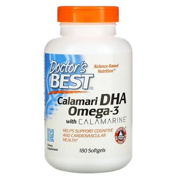 Doctor's Best Calamari DHA Omega-3 with Calamarine (DHA Omega-3 z kalmarami) 180 Kapsułek żelowych