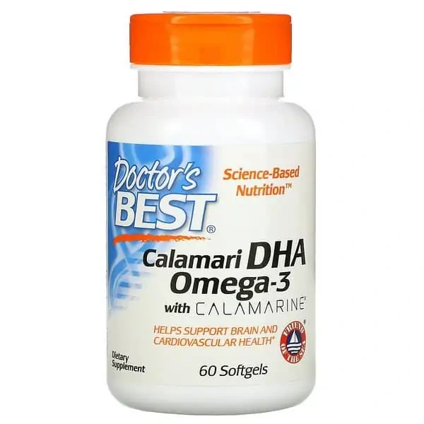 Doctor's Best Calamari DHA Omega-3 with Calamarine (DHA Omega-3 z kalmarami) 60 Kapsułek żelowych