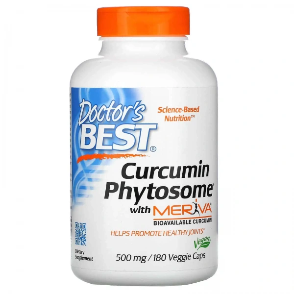 Doctor's Best Curcumin Phytosome with Meriva 500mg 180 Vegetarian Capsules