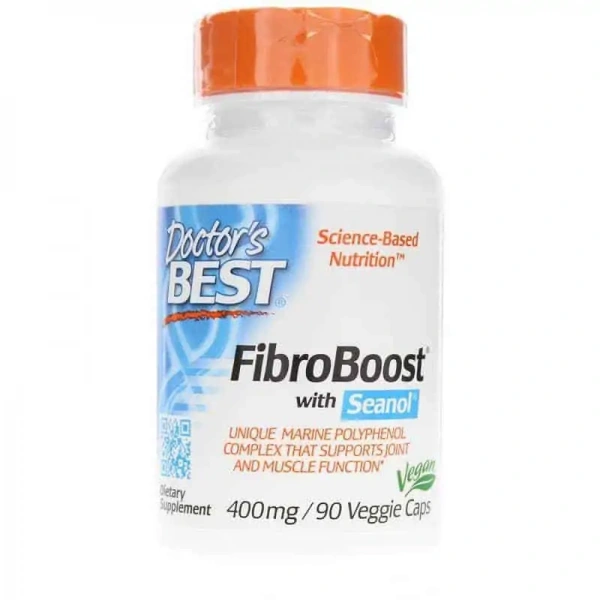 Doctor's Best FibroBoost + Seanol 400mg (unikalny kompleks polifenoli ) 90 Kapsułek wegetariańskich
