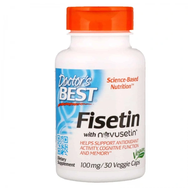 Doctor's Best Fisetin with Novusetin (Wsparcie przy starzeniu się mózgu) 30 Kapsułek wegetariańskich