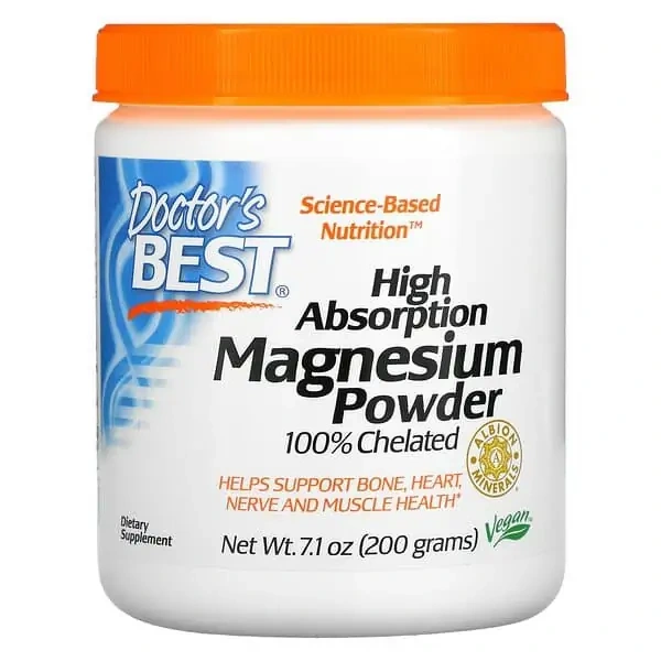 Doctor's Best High Absorption Magnesium 100% Chelated with Albion Minerals 200g
