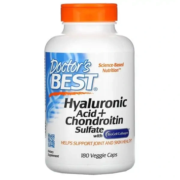 Doctor's Best Hyaluronic Acid + Chondroitin Sulfate 180 Vegetarian Capsules