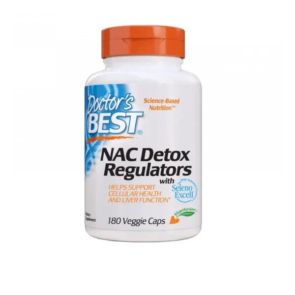 Doctor's Best N-Acetyl L-Cysteine (N-Acetyl L-Cysteina) NAC Detox Regulators 180 kapsułek wegetariańskich