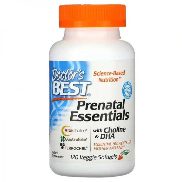 Doctor's Best Prenatal Essentials (Wsparcie dla kobiet w ciąży) 120 Kapsułek żelowych wegetariańskich