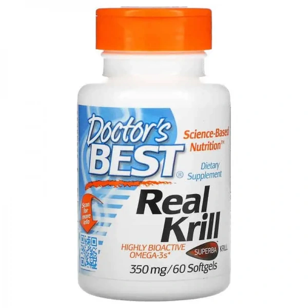 Doctor's Best Real Krill 350mg (Krill Oil) 60 Softgels