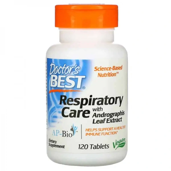 Doctor's Best Respiratory Care With Andrographis Leaf Extract 120 Tablets