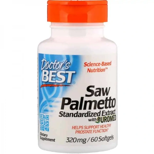 Doctor's Best Saw Palmetto Standardized Extract (Sabal Palm) 60 Gel Capsules