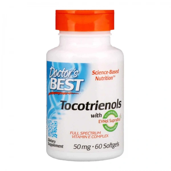 Doctor's Best Tocotrienols 50mg (Vitamin E Complex) 60 Gel Capsules