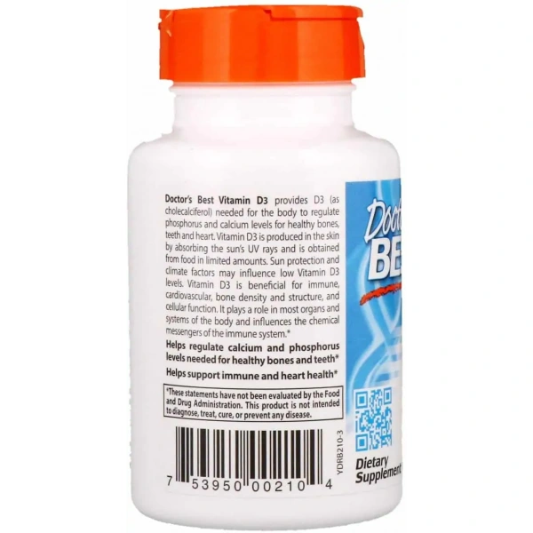 Doctor's Best Vitamin D3 2000IU (Vitamin D3) 180 Softgel