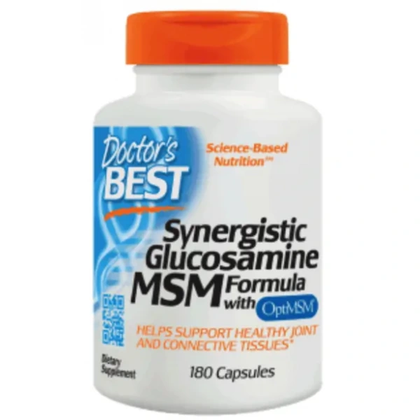Doctor's Best Glukozamina z MSM (Synergistic Glucosamine OptiMSM) - 180 kapsułek