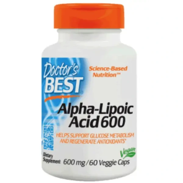 Doctor's Best Alpha-Lipoic Acid (Kwas Alfa-Liponowy) 600mg - 60 kapsułek wegatariańskich