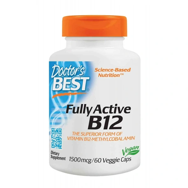 Doctor's Best Fully Active B12 1500mcg (Vitamin B12) 60 Vegetarian Capsules