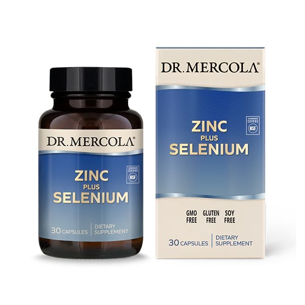 DR. MERCOLA Zinc Plus Selenium (Odporność, Wsparcie mózgu) 30 Kapsułek
