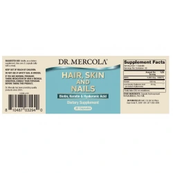 DR. MERCOLA Hair, Skin and Nails (Zdrowe Włosy, Skóra i Paznokcie) 30 Kapsułek