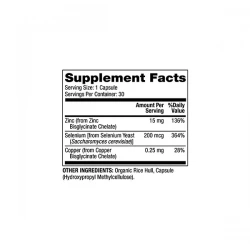 DR. MERCOLA Zinc Plus Selenium (Odporność, Wsparcie mózgu) 30 Kapsułek