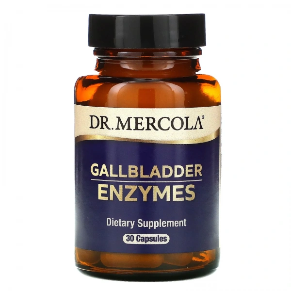 DR. MERCOLA Gallbladder Enzymes Delayed Release (Enzymy Trawienne o Opóźnionym Uwalnianiu dla Wsparcia Pęcherzyka Żółciowego) 30 Kapsułek