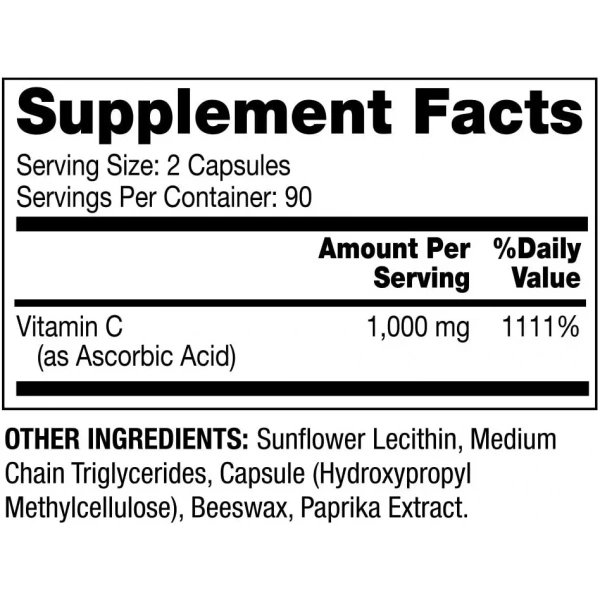 DR. MERCOLA Liposomal Vitamin C 1000mg (Liposomalna Witamina C) 180 Kapsułek