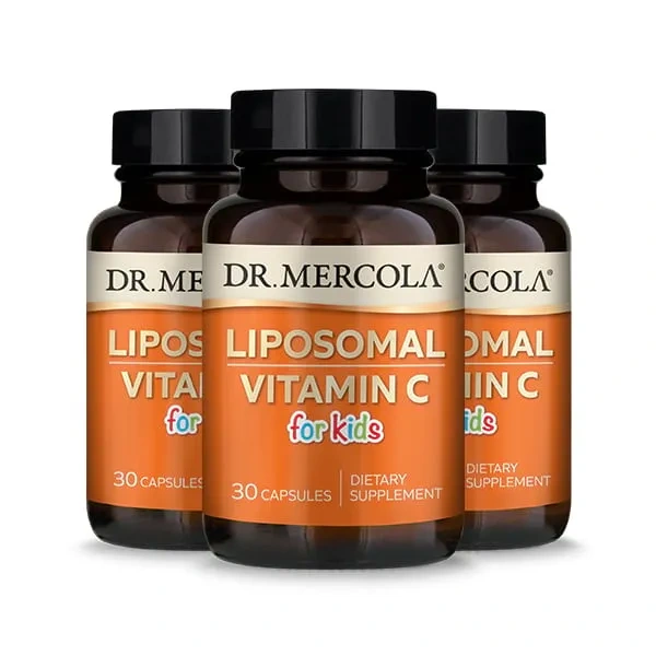 DR. MERCOLA Liposomal Vitamin C for Kids (Liposomalna Witamina C dla dzieci) 3 x 30 Kapsułek
