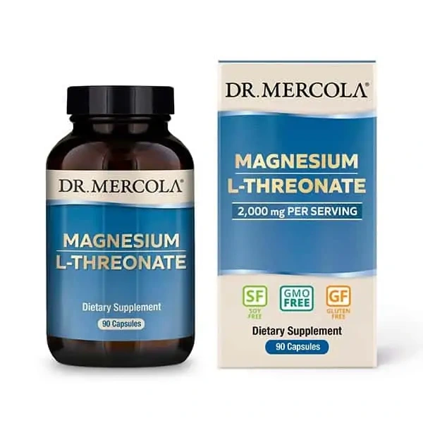 DR. MERCOLA Magnesium L-Threonate (L-treonian magnezu, Praca mózgu) 90 Kapsułek