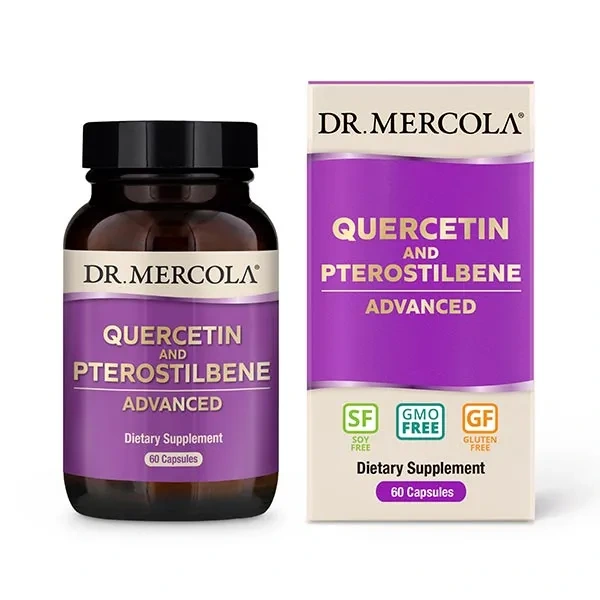 DR. MERCOLA Quercetin and Pterostilbene Advanced (Praca mózgu, Funkcje poznawcze) 60 Kapsułek