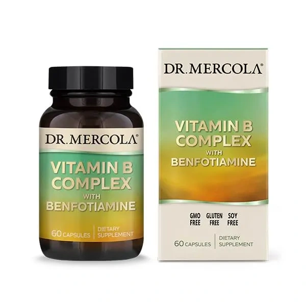 DR. MERCOLA Vitamin B Complex (Kompleks Witamin z grupy B) 60 Kapsułek