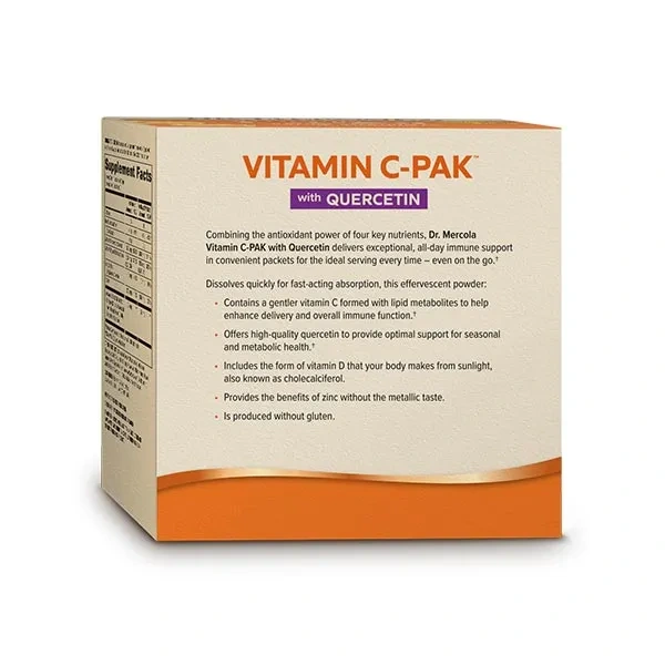 DR. MERCOLA Vitamin C-PAK with Zinc and Vitamin D3 (Witamina C + Cynk + D3) 30 Saszetek
