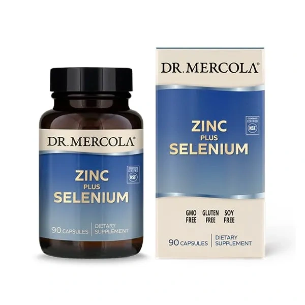 DR. MERCOLA Zinc Plus Selenium (Odporność, Wsparcie mózgu) 90 Kapsułek