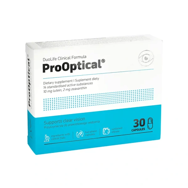 DuoLife Clinical Formula ProOptical (Wsparcie wzroku, Luteina, Zeaksantyna) 30 Kapsułek