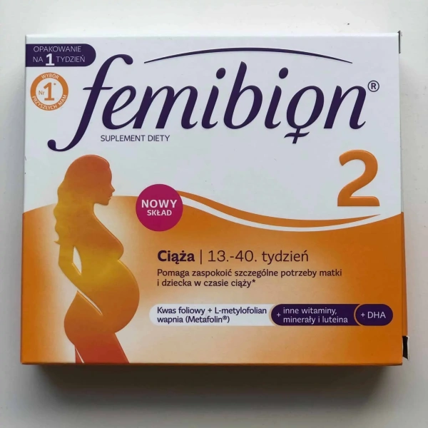 FEMIBION 2 Wsparcie płodu (Dla kobiet w ciąży, 13-14 Tydzień ciąży) 7 Tabletek + 7 Kapsułek
