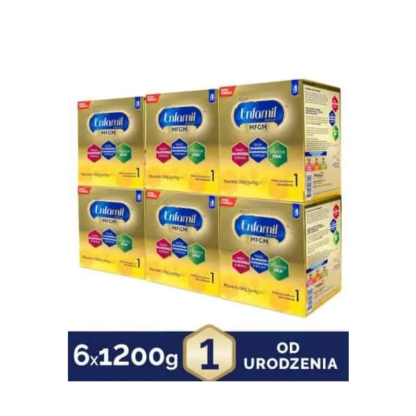 ENFAMIL 1 Premium MFGM Mleko Modyfikowane (Dla Niemowląt, 0-6miesięcy) 6 x 1200g