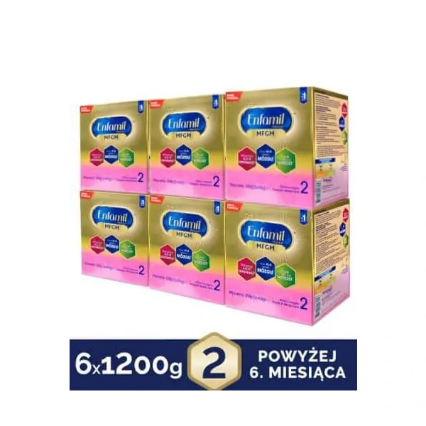 ENFAMIL 2 Premium MFGM Modified Milk (For infants, 6-12 months) 6 x 1200g