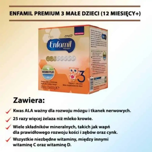 ENFAMIL 3 Premium Mleko modyfikowane (Dla Dzieci, Po 1 roku życia) 1200g