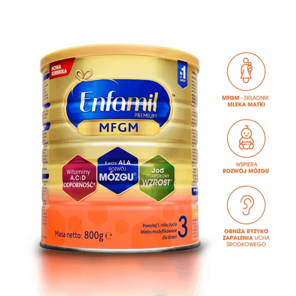 ENFAMIL 3 Premium Modified milk (For Children, After 1 year old) 6 x 1200g