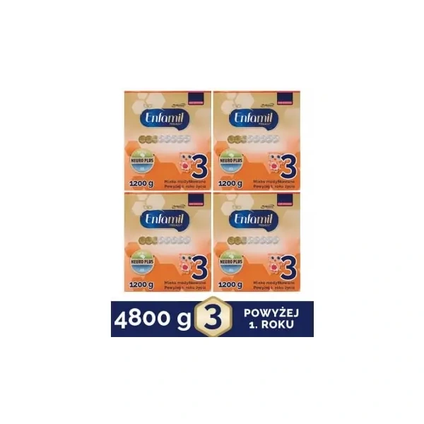 ENFAMIL 3 Premium Modified milk (For Children, After 1 year old) 4 x 1200g
