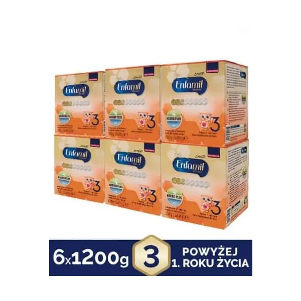 ENFAMIL 3 Premium Mleko modyfikowane (Dla Dzieci, Po 1 roku życia) 6 x 1200g